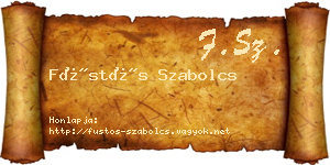 Füstös Szabolcs névjegykártya