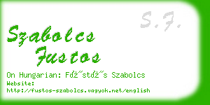 szabolcs fustos business card